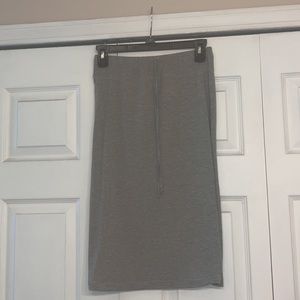 Gray midi skirt